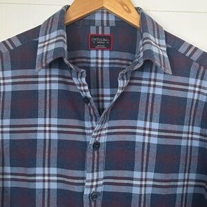 UNTUCKit Men’s Size M Long Sleeve Plaid Flannel Button Down Shirt